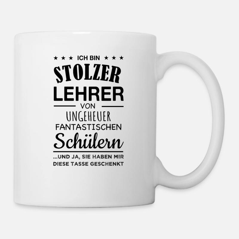 Lehrer Kaffee Tasse Becher Geschenkidee Schüler - Tasse - Weiß