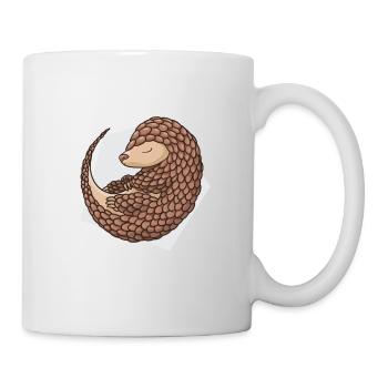 Pangolin verschlafenes Schuppentier süßes Tier - Tasse - Weiß - Rechts