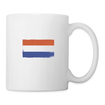 Netherlands Flag Pays-Bas Masque visage drapeau - Mug blanc - blanc - Droite