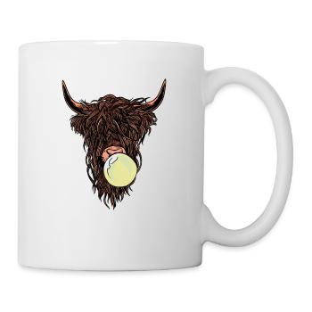 Vache fraîche avec du chewing-gum - Mug blanc - blanc - Droite