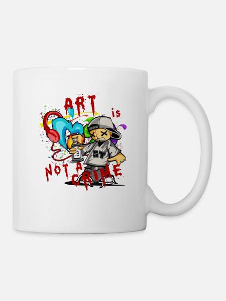 Art is not a crime sprayer - Tasse - Weiß