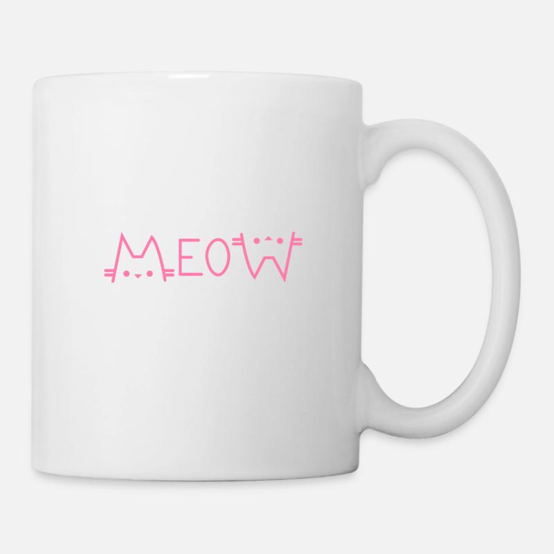 Cat design "MEOW" - Mug - white