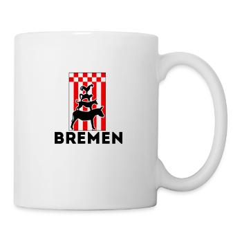 Bremer Stadtmusikanten Flagge - Tasse - Weiß - Rechts