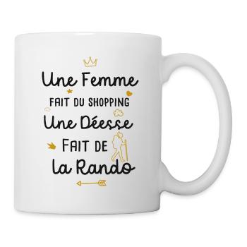 Randonnée Humour / Shopping Femme Cadeau Randonnée - Mug blanc - blanc - Droite