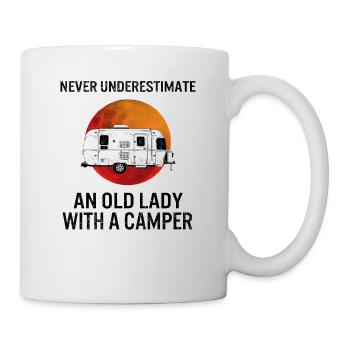 Never Underestimate An Old Lady With A Camper - Mug - white - Right