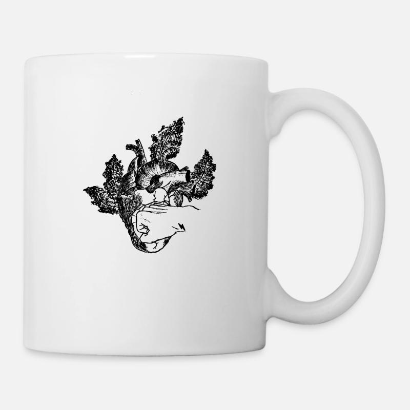 Liebe auf den ersten Blick ins Herz - Tasse - Weiß
