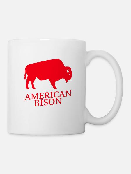 American Bison - Bison USA Abenteuer usw. - Tasse - Weiß