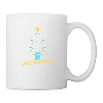 Zahnarzt Zahn Zähne Zahnärztin Arzt Zahnarzthelfer - Tasse - Weiß - Rechts