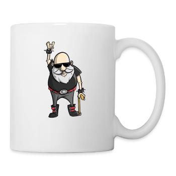 Heavy Metal Opa - Rock Musik Altersheim Großvater - Tasse - Weiß - Rechts