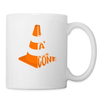 Ich bin ein Verkehrskegel Orange Kostüm Einfach Einfach - Tasse - Weiß - Rechts
