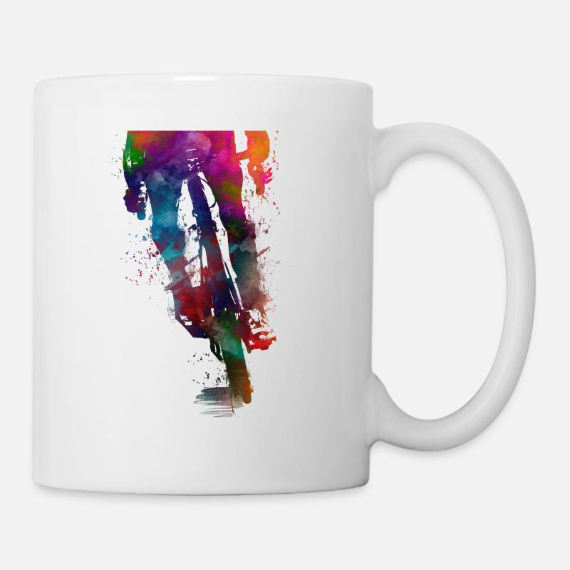 Radsport Kunst - Tasse - Weiß