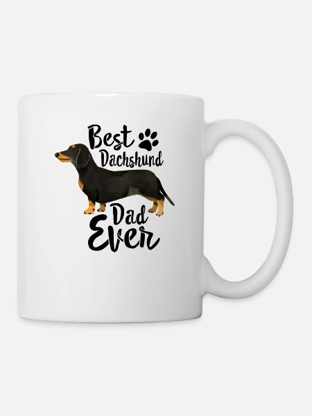 Bester Dackel Papa aller Zeiten Shirt Doxie Daddy Dog Dad - Tasse - Weiß