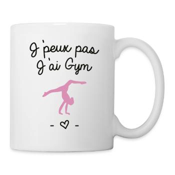 J'peux pas j'ai gym - Mug blanc - blanc - Droite