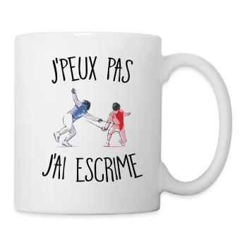 J'peux pas j'ai escrime - Mug blanc - blanc - Droite