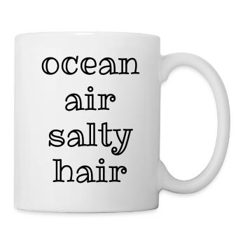 ocean air salty hair - Mug - white - Right