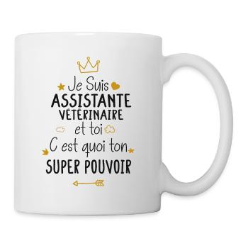 Assistante vétérinaire cadeau drôle femme - Mug blanc - blanc - Droite