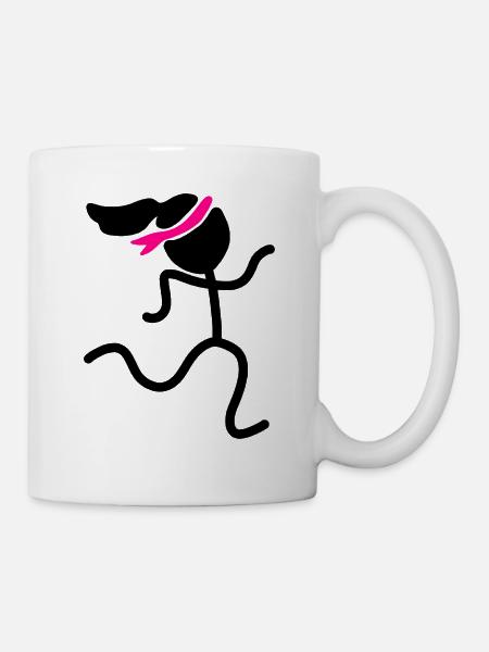 Sport Rennen Laufen - Tasse - Weiß