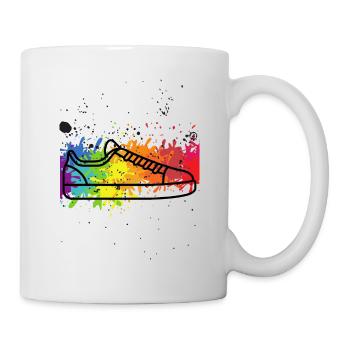 Colorful sneaker design - Mug - white - Right