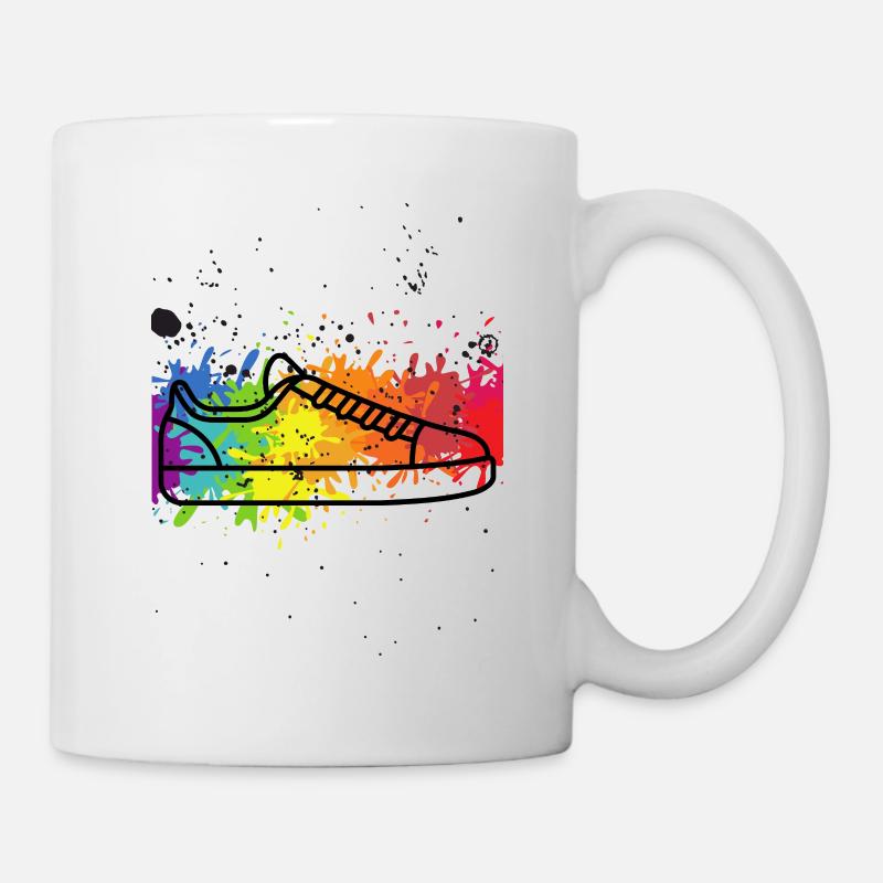 Bunter Sneaker Design - Tasse - Weiß