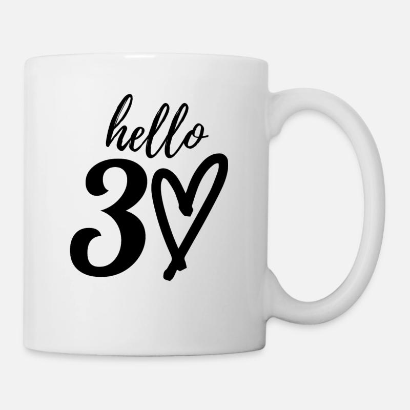 hallo 30. 30. Geburtstag - Tasse - Weiß
