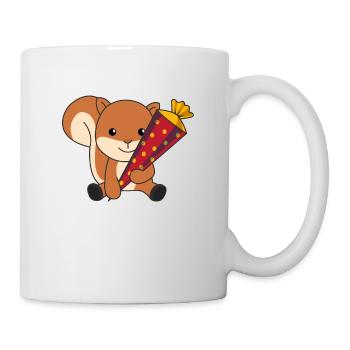 École d’écureuils Scolarisation 2021 Écolier - Mug blanc - blanc - Droite