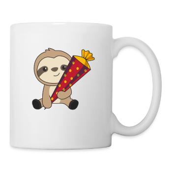 Enfin l'inscription au cône d'école de paresse d'écolier - Mug blanc - blanc - Droite