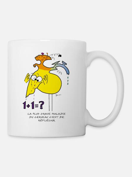 Réflexion Shadokienne... - Mug blanc - blanc