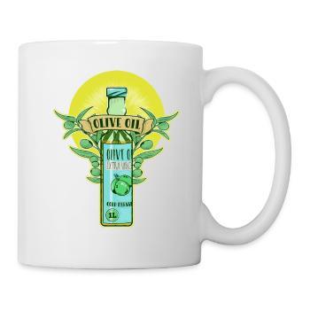huile d’olive huile d’olive - Mug blanc - blanc - Droite