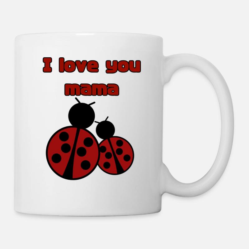 Ich liebe dich Mama - Marienkäfer - Tasse - Weiß