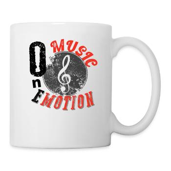 One music one emotion - Mug blanc - blanc - Droite