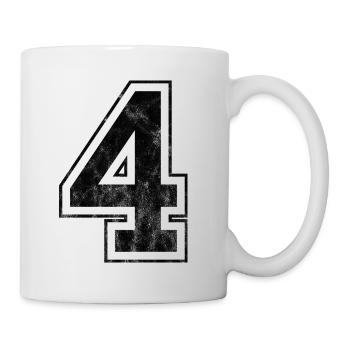 Numéro 4 - Mug blanc - blanc - Droite