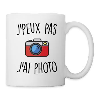 J'peux pas j'ai photo - Mug blanc - blanc - Droite