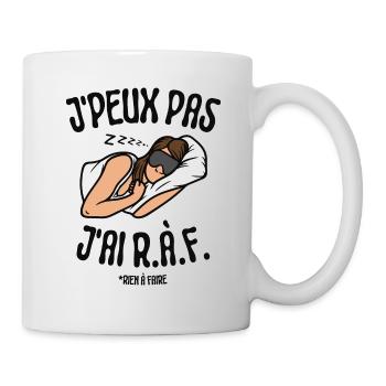 J'peux pas j'ai rien à faire - Mug blanc - blanc - Droite