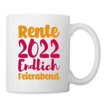 Rente 2022 - Geschenkidee zum Ausstand - Tasse - Weiß - Rechts