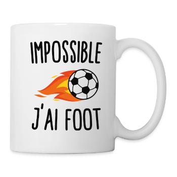 Impossible j'ai foot - Mug blanc - blanc - Droite