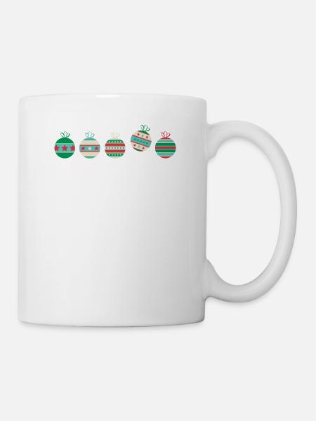 Weihnachtskugelset 2 - Tasse - Weiß