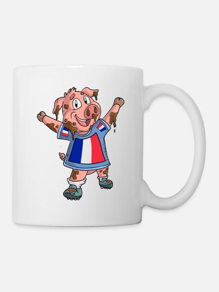 Fan Pig France - Mug blanc - blanc