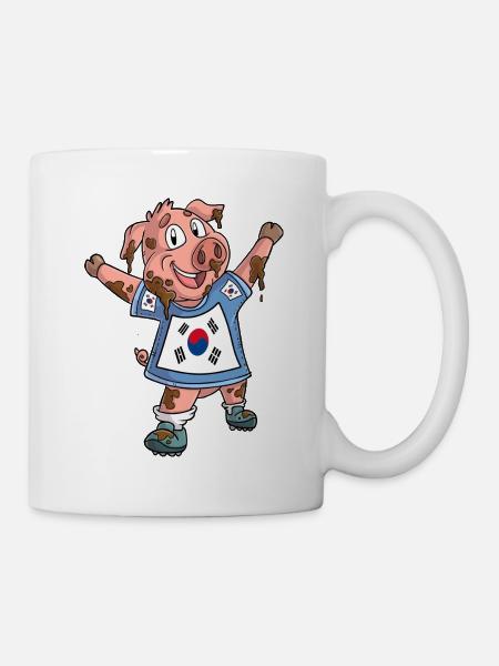 Fan Pig Corée du Sud - Mug blanc - blanc