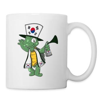 Tortue fan sud-coréenne - Mug blanc - blanc - Droite