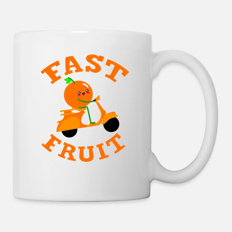 Fast Fruit Orange on Roller - Fast Food - Mug - white
