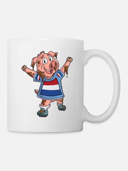 Fan Schwein Niederlande - Tasse - Weiß