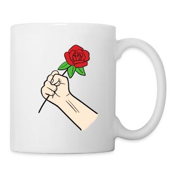 Rose - Tasse - Weiß - Rechts