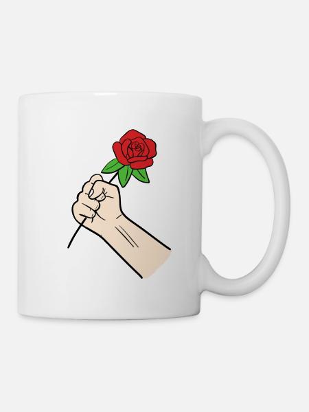 Rose - Tasse - Weiß