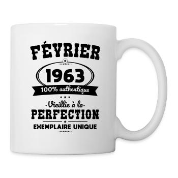 Anniversaire 60 ans - Février 1963 Perfection - Mug blanc - blanc - Droite