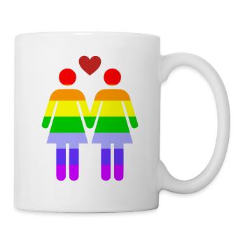 Lesbian Love: Love Between Lesbian Girls - Mug - white - Right