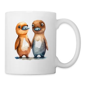 Schnabeltier Paar Aquarell - Tasse - Weiß - Rechts