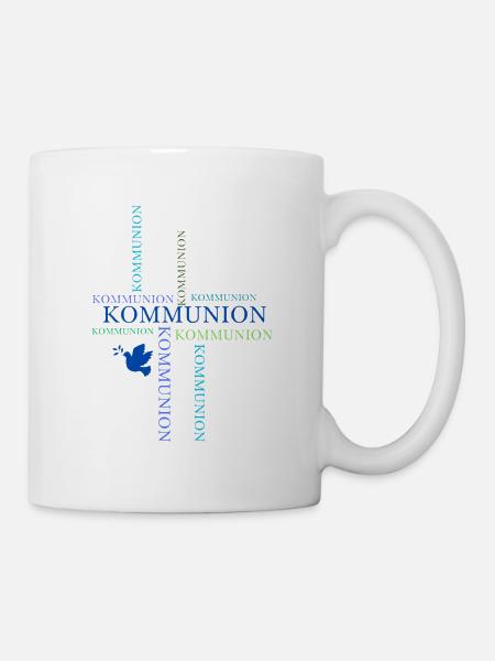 Kommunion blau - Tasse - Weiß
