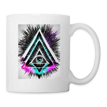 Das allsehende Auge - Tasse - Weiß - Rechts