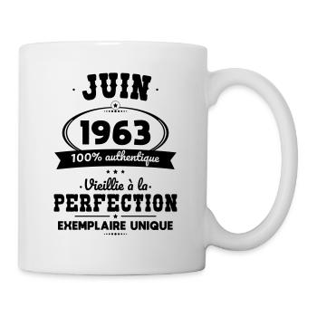 Anniversaire 60 ans - Juin 1963 Perfection - Mug blanc - blanc - Droite