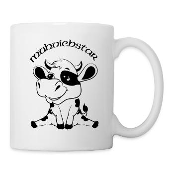 Muhviehstar Coole Kuh für Landwirte & Bauern - Tasse - Weiß - Rechts